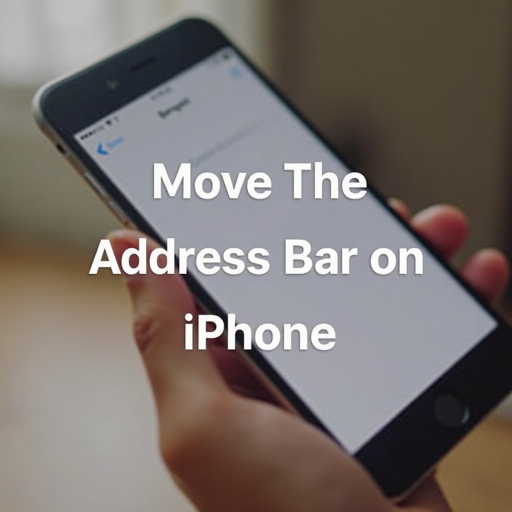 přesuňte adresní řádek nahoru iphone