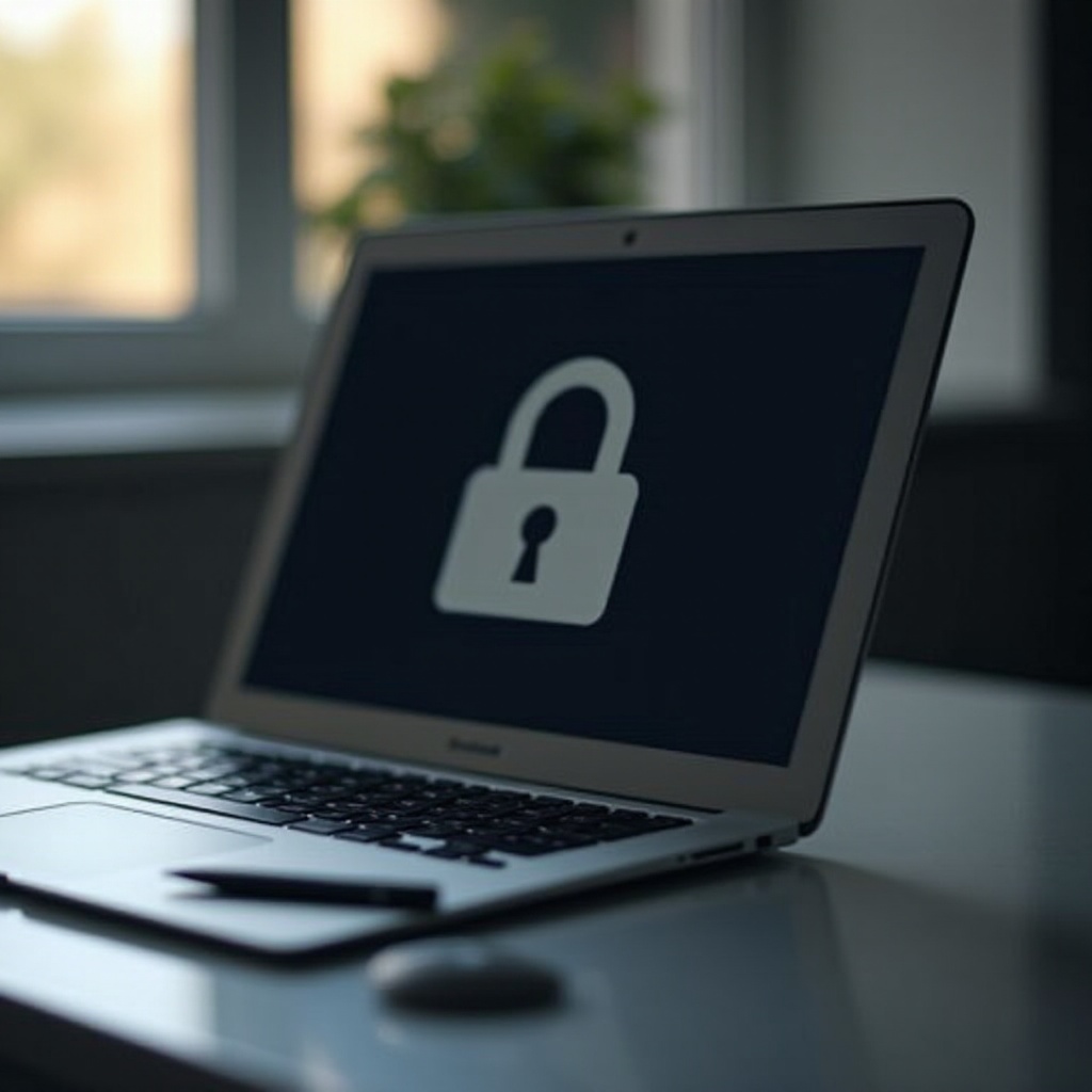 uzamčen mimo MacBook Air 2024