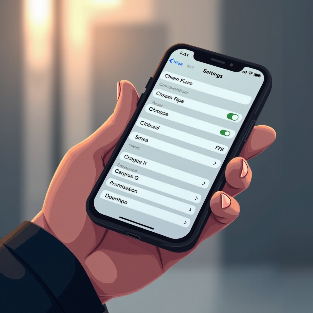 ustawienia uprawnień iphone