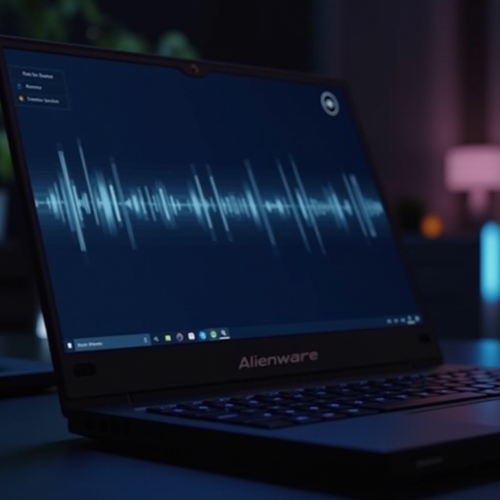 žádný zvuk na notebooku alienware