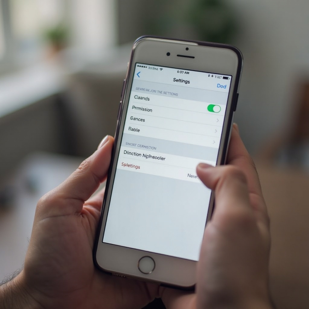 nastavení oprávnění iphone