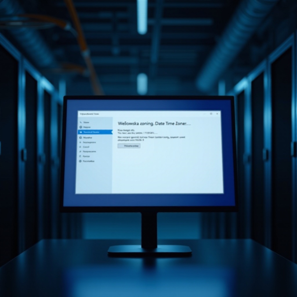 временска зона у Windows Server-у је засивљена