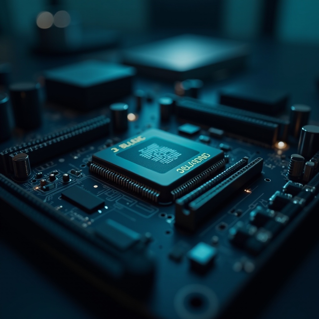 zielona dioda rozruchu na płycie głównej