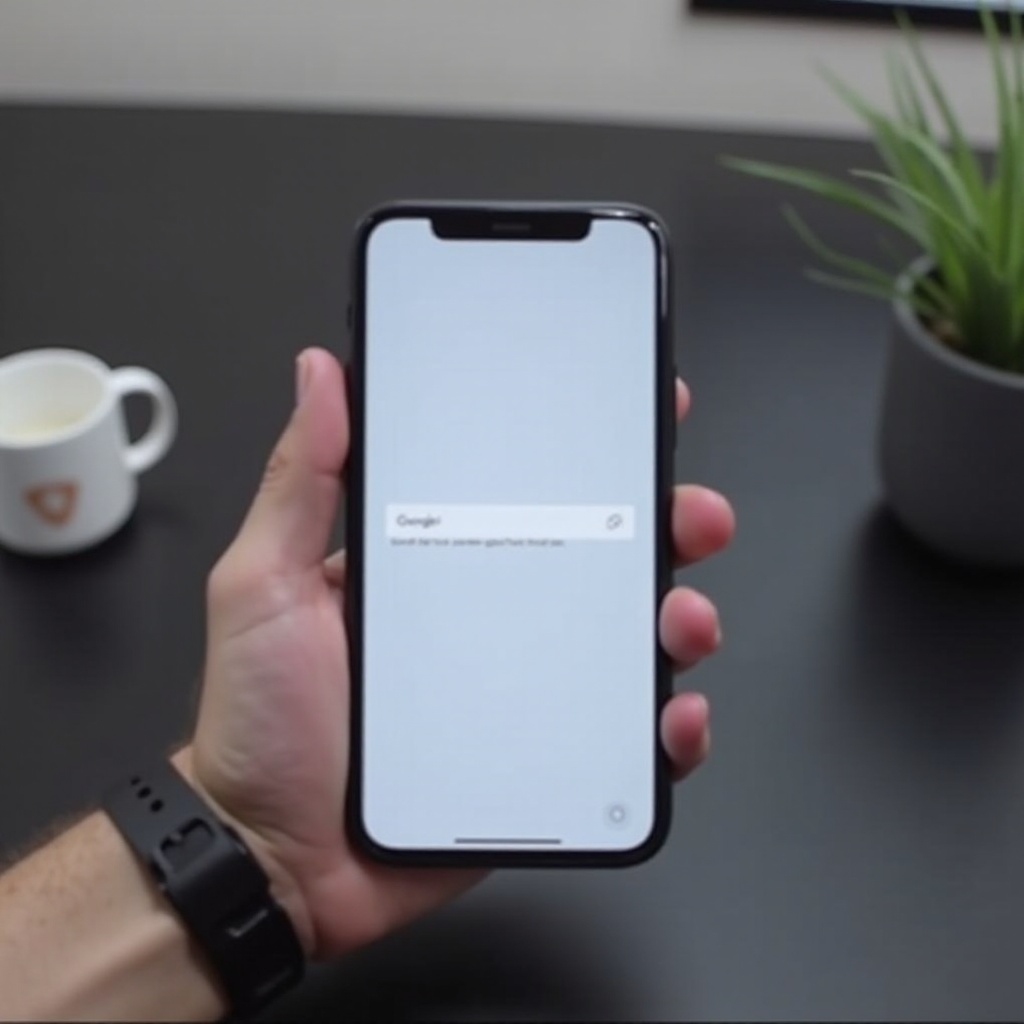 przenieś pasek adresu na górę iphone'a